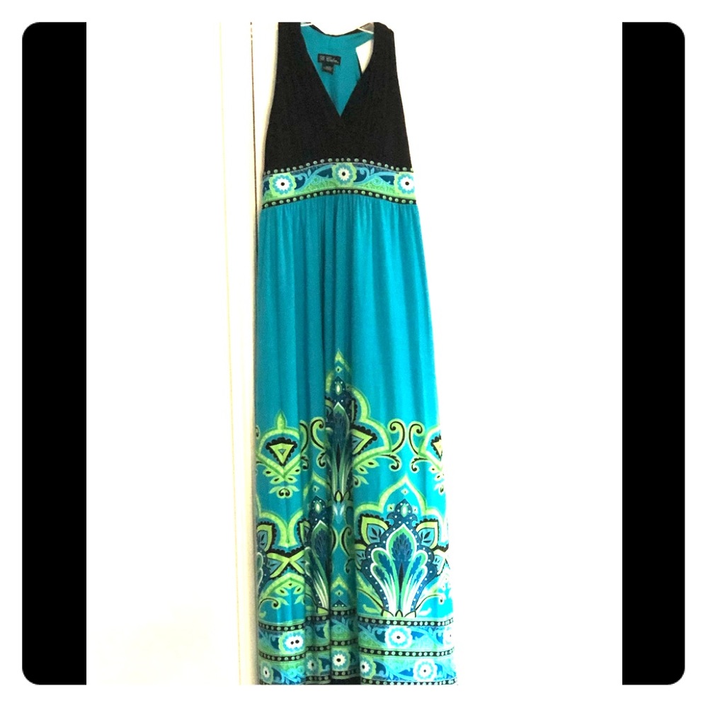 Long color full maxi dress